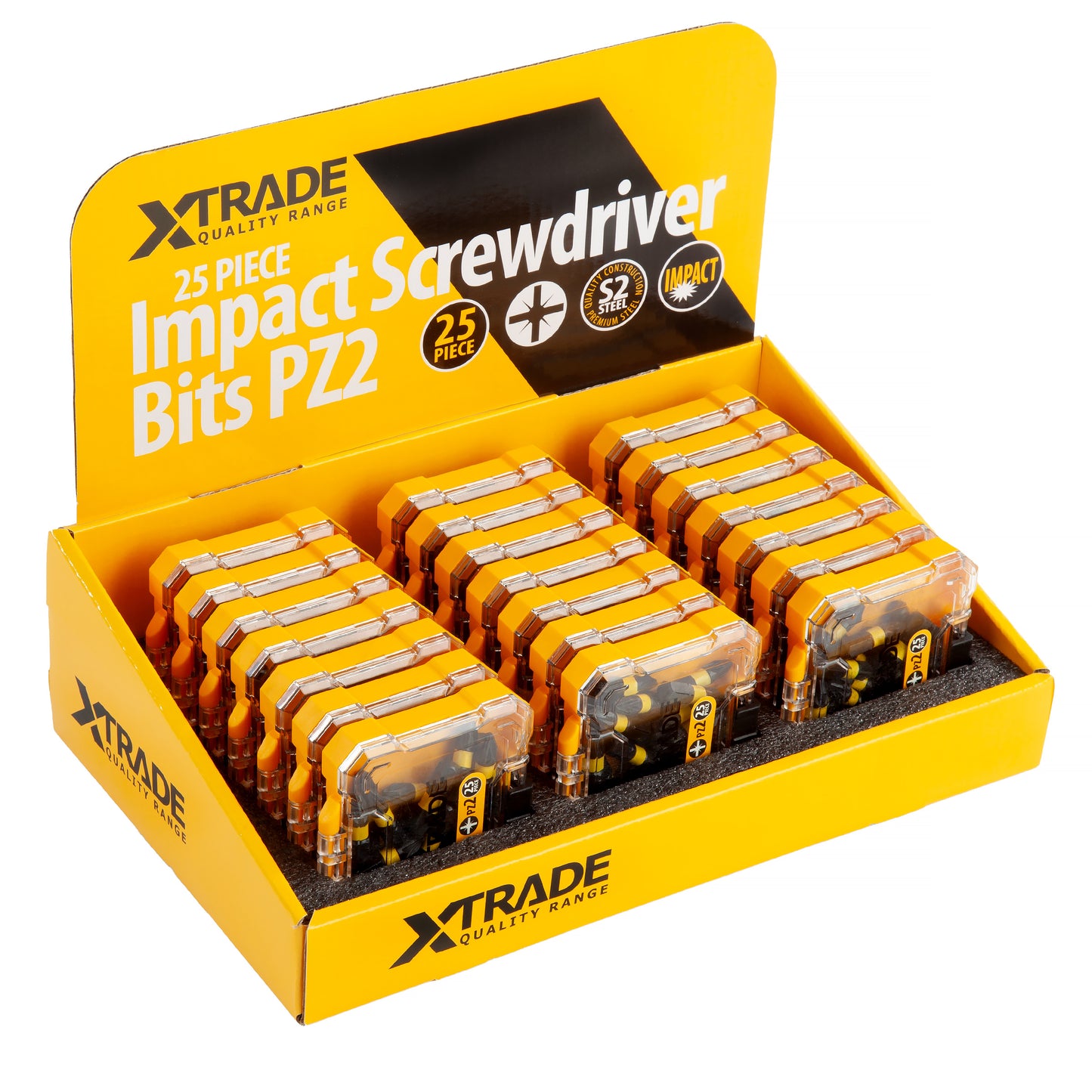 XTrade 25 Piece Impact Screwdriver Bits PZ2
