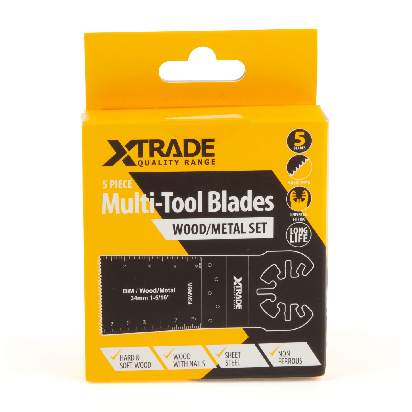 XTrade 5 Piece Multi-Tool Blade Wood/Metal Set