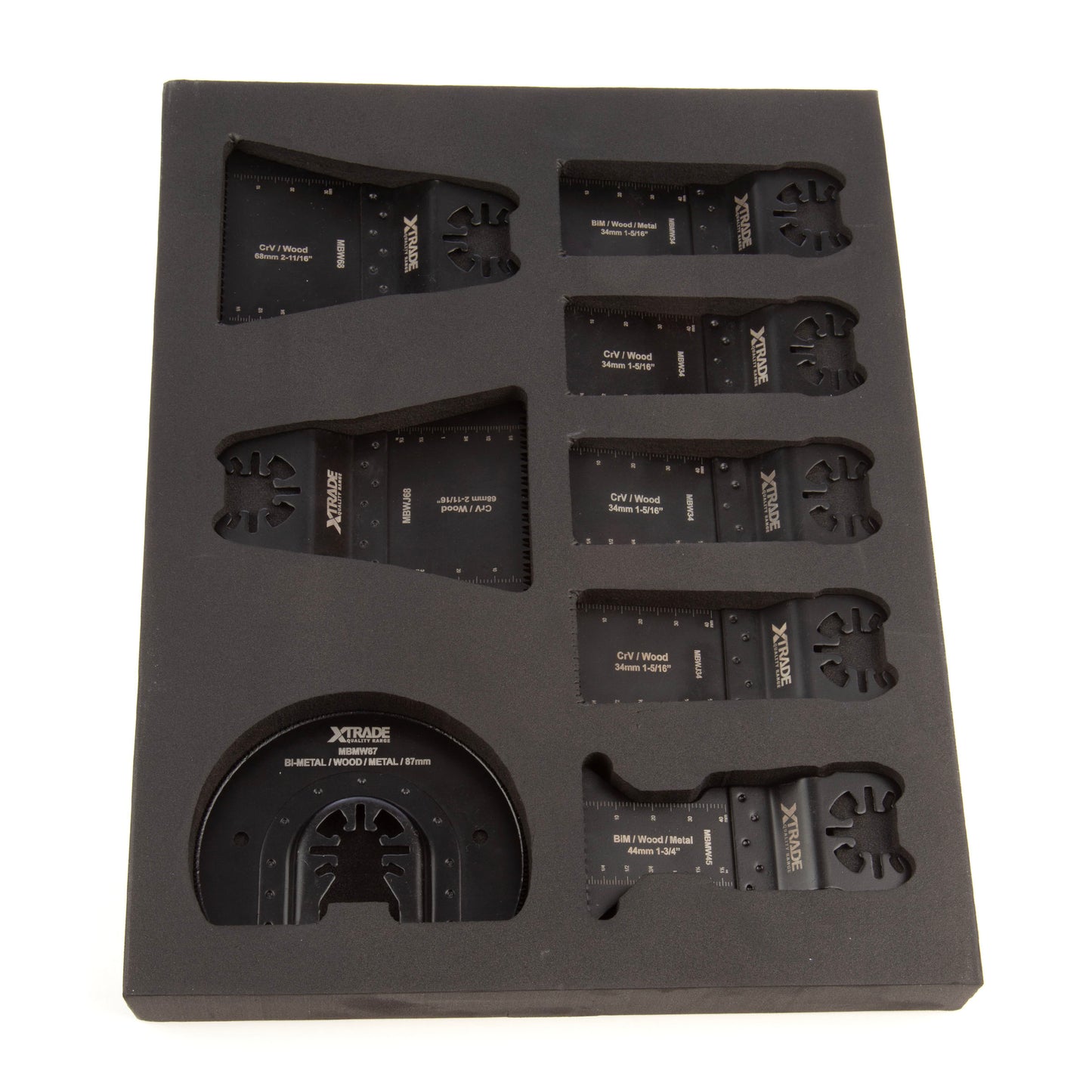 XTrade 8 Piece Multi-Tool Wood/Metal Blade Set