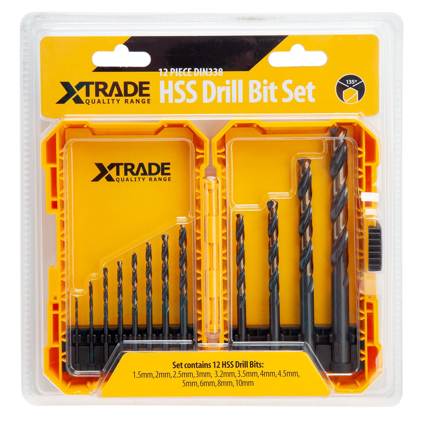 XTrade 12 Piece HSS Drill Bit Set