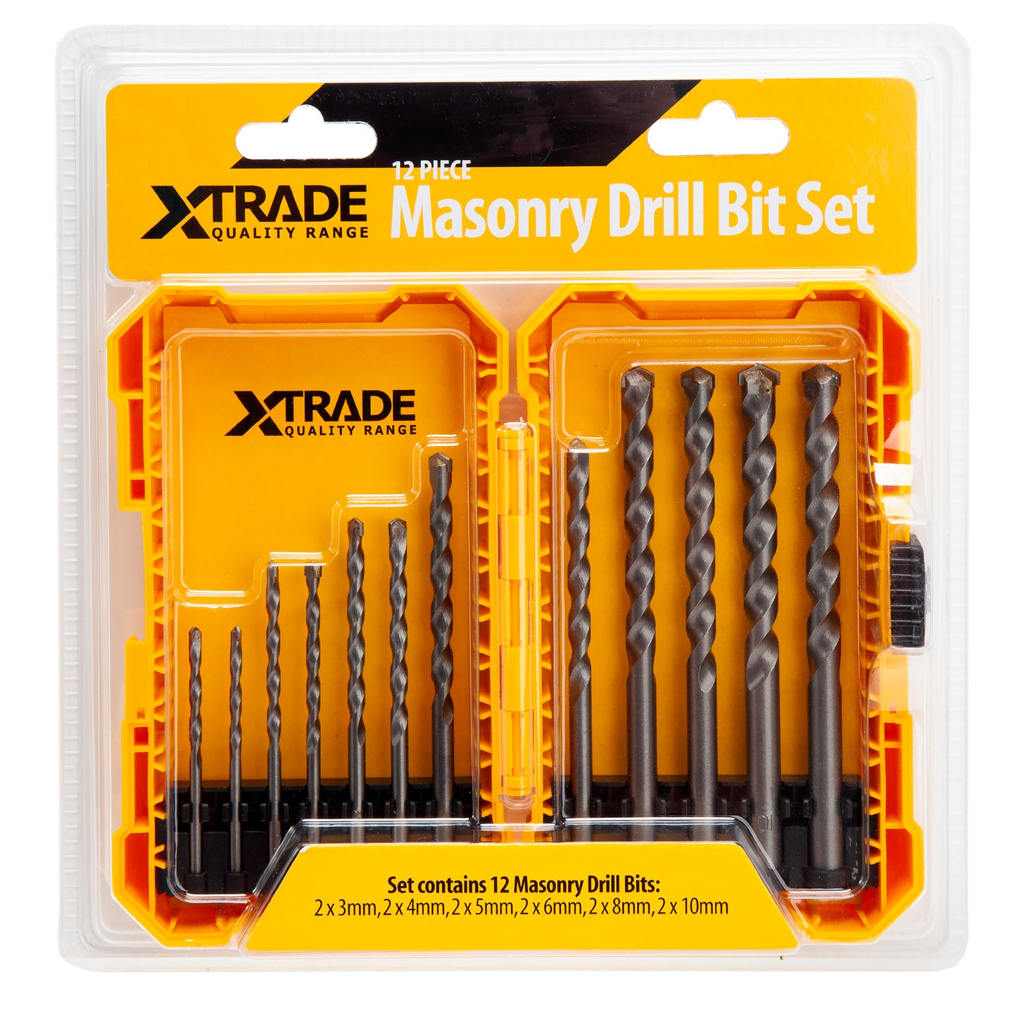 XTrade 12 Piece Masonry Drill Bit Set