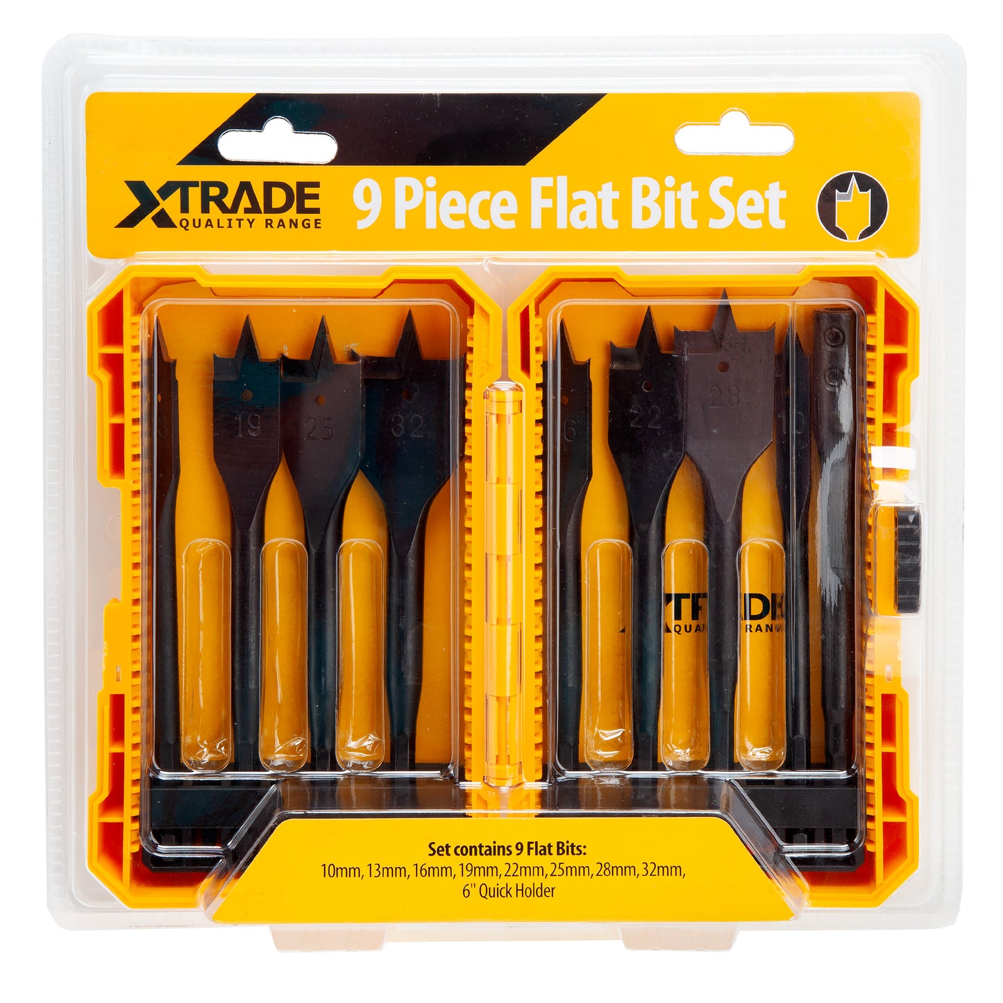 XTrade 9 Piece Flat Bit Set