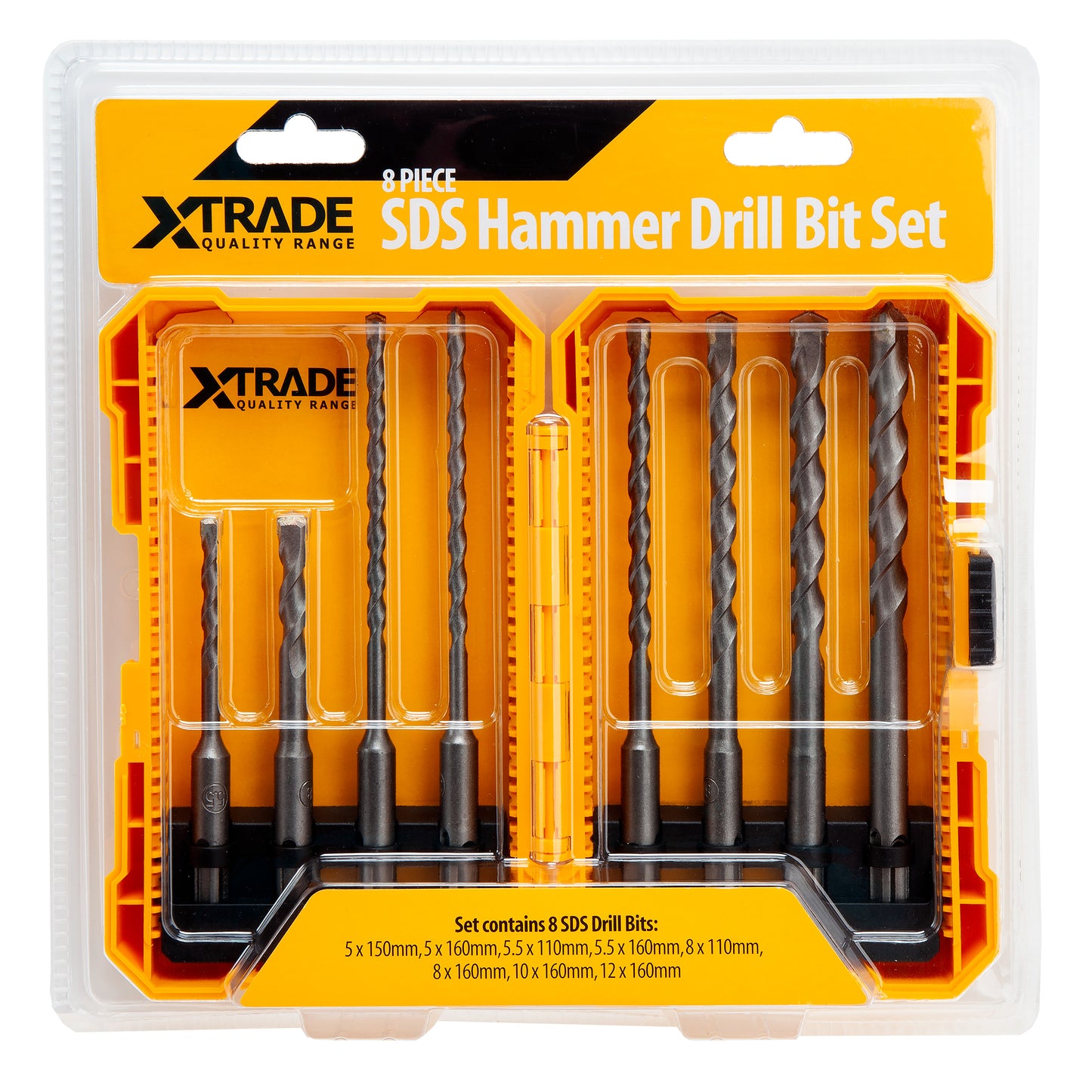 XTrade 8 Piece SDS Drill Bit Set