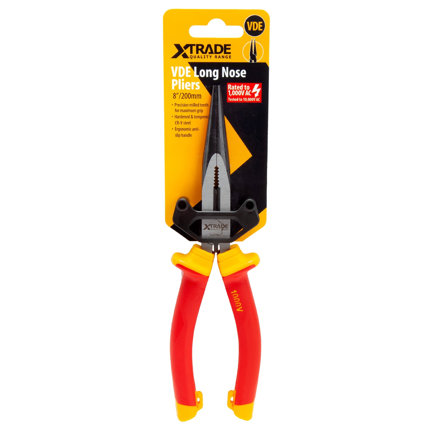 XTrade VDE Long Nose Pliers 8" / 200mm