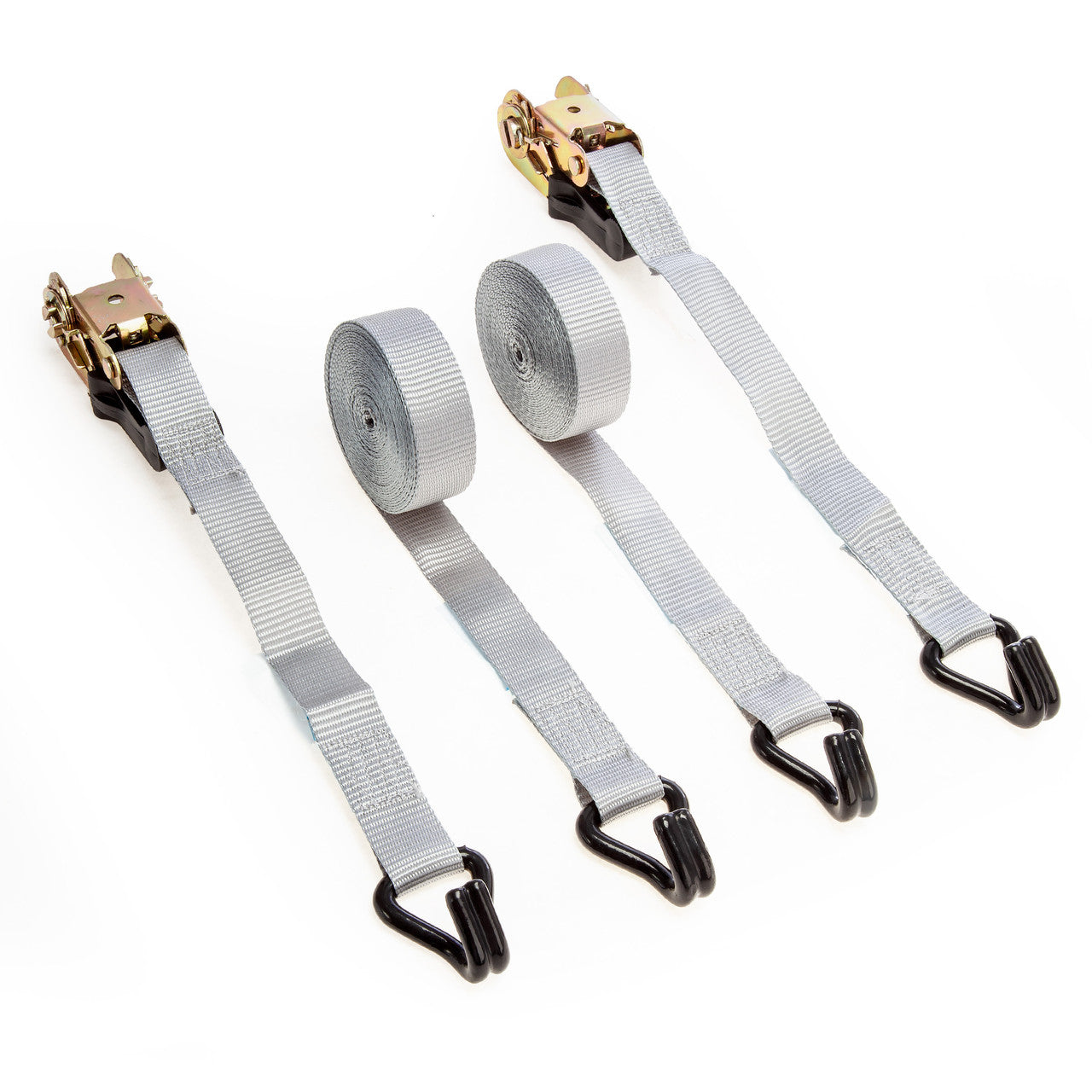 XTrade Ratchet Straps with Hooks 25mm x 5m Twin Pack