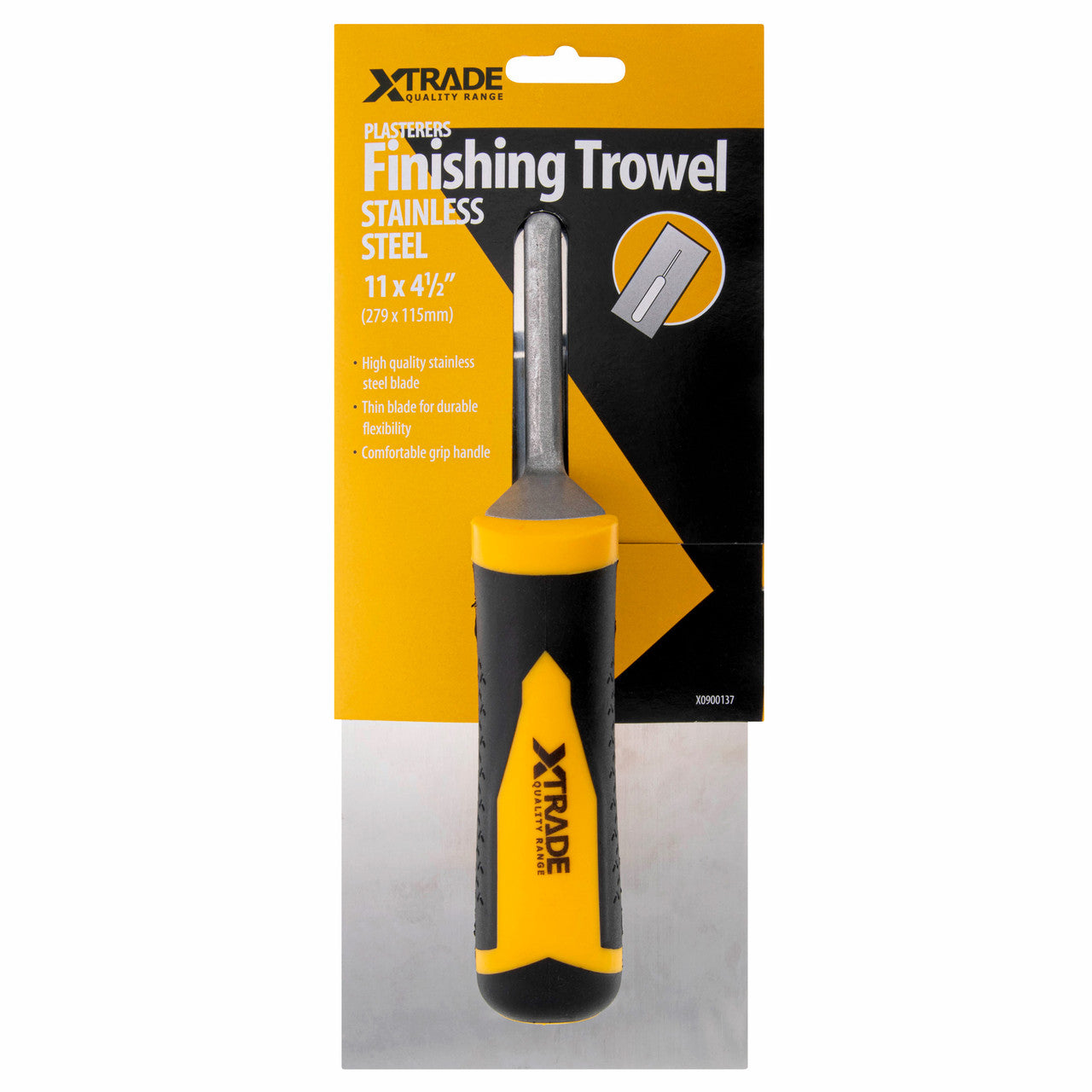 XTrade Plasterers Stainless Steel Finishing Trowel 11" / 279mm