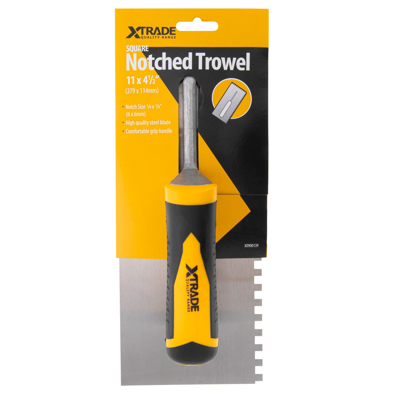 XTrade Square Notched Trowel 11" / 279mm