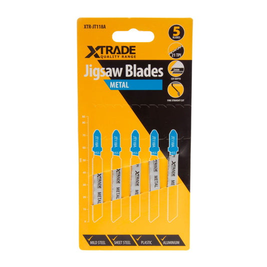 XTrade Jigsaw Blade Metal T118A 5 Pack