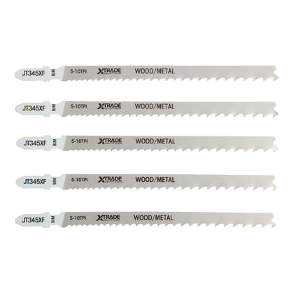 XTrade Jigsaw Blade Metal/Wood T345XF 5 Pack