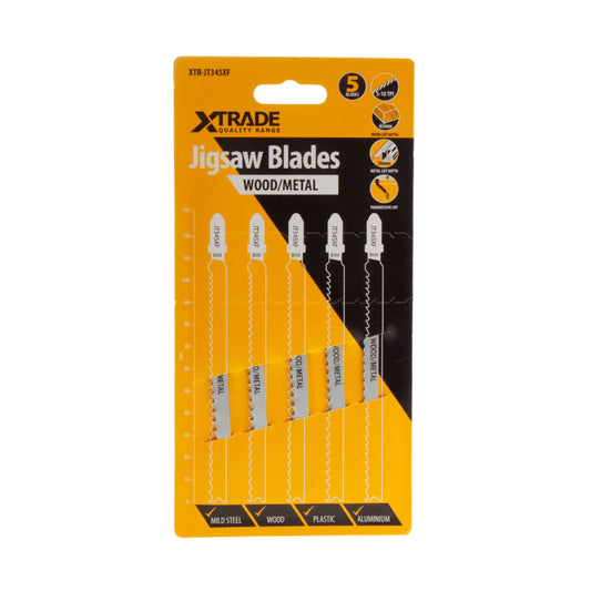 XTrade Jigsaw Blade Metal/Wood T345XF 5 Pack