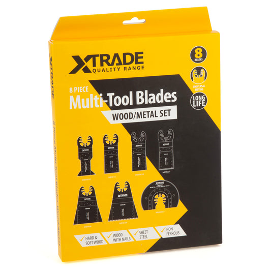 XTrade 8 Piece Multi-Tool Wood/Metal Blade Set