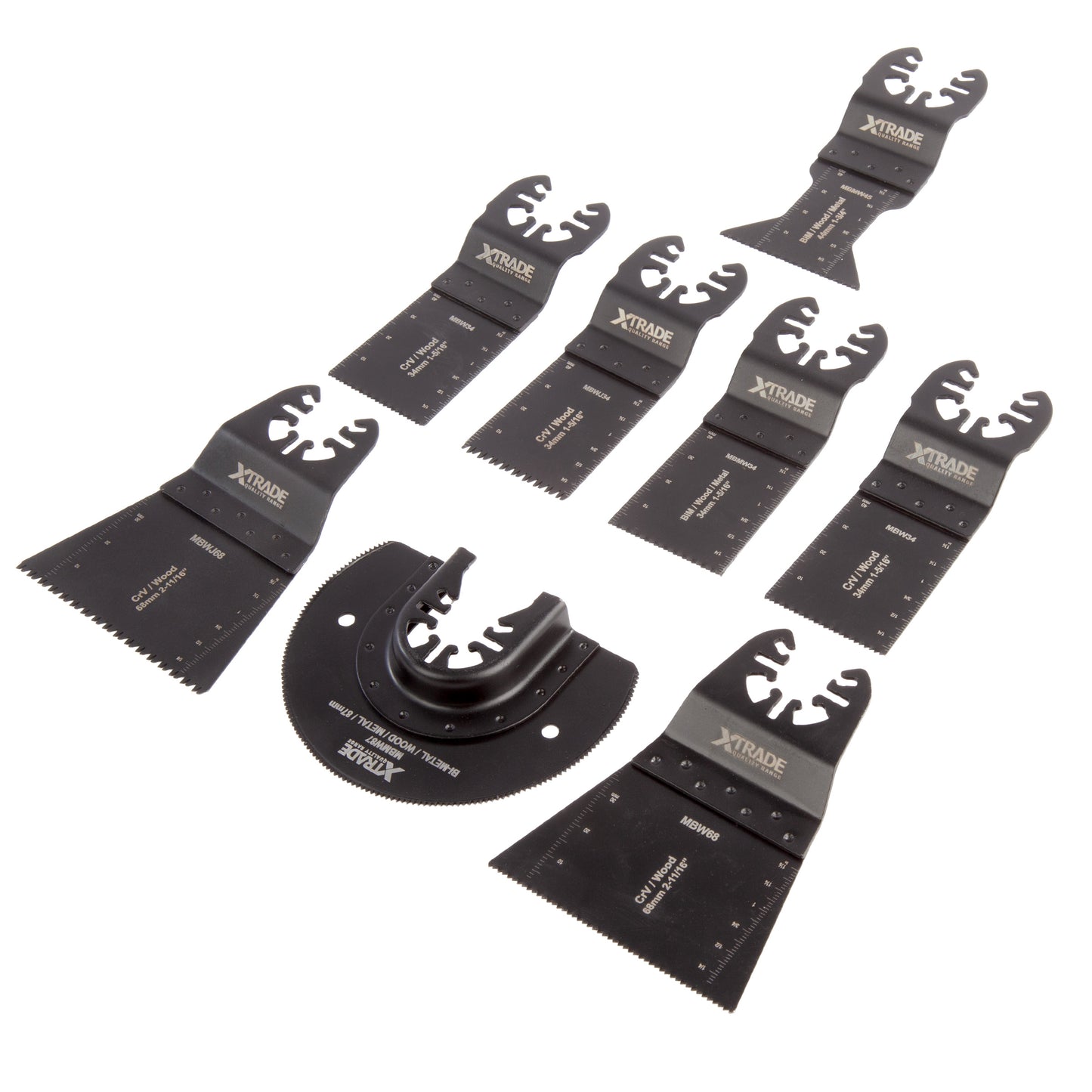 XTrade 8 Piece Multi-Tool Wood/Metal Blade Set