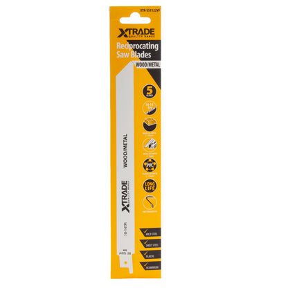XTrade Reciprocating Saw Blade Wood/Metal S1122VF 5 Pack