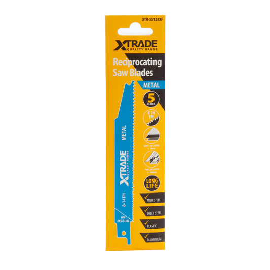 XTrade Reciprocating Saw Blade Metal S123XF 5 Pack