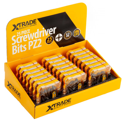 XTrade 25 Piece Screwdriver Bits PZ2