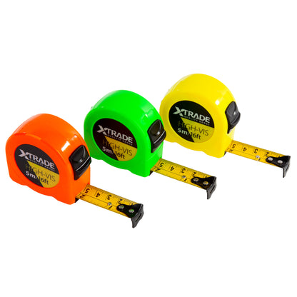 XTrade 5m/16ft High Vis Tape Measures