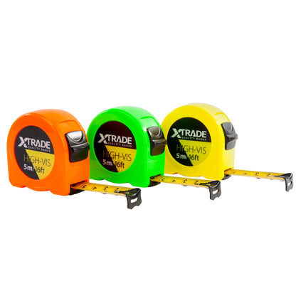 XTrade 5m/16ft High Vis Tape Measures