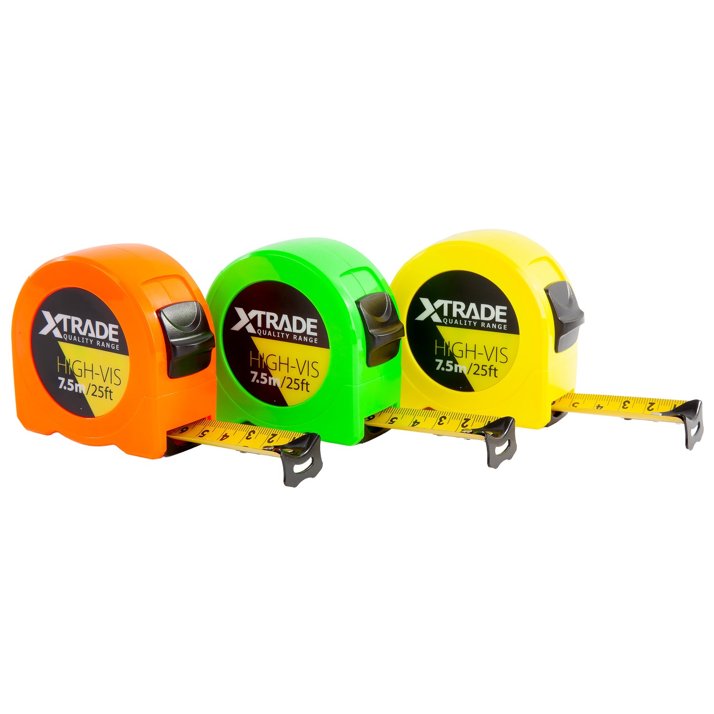 XTrade 7.5m/25ft High Vis Tape Measures