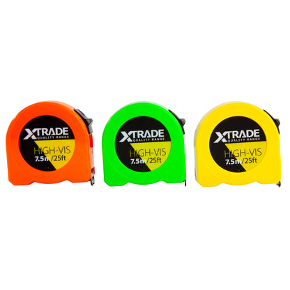 XTrade 7.5m/25ft High Vis Tape Measures