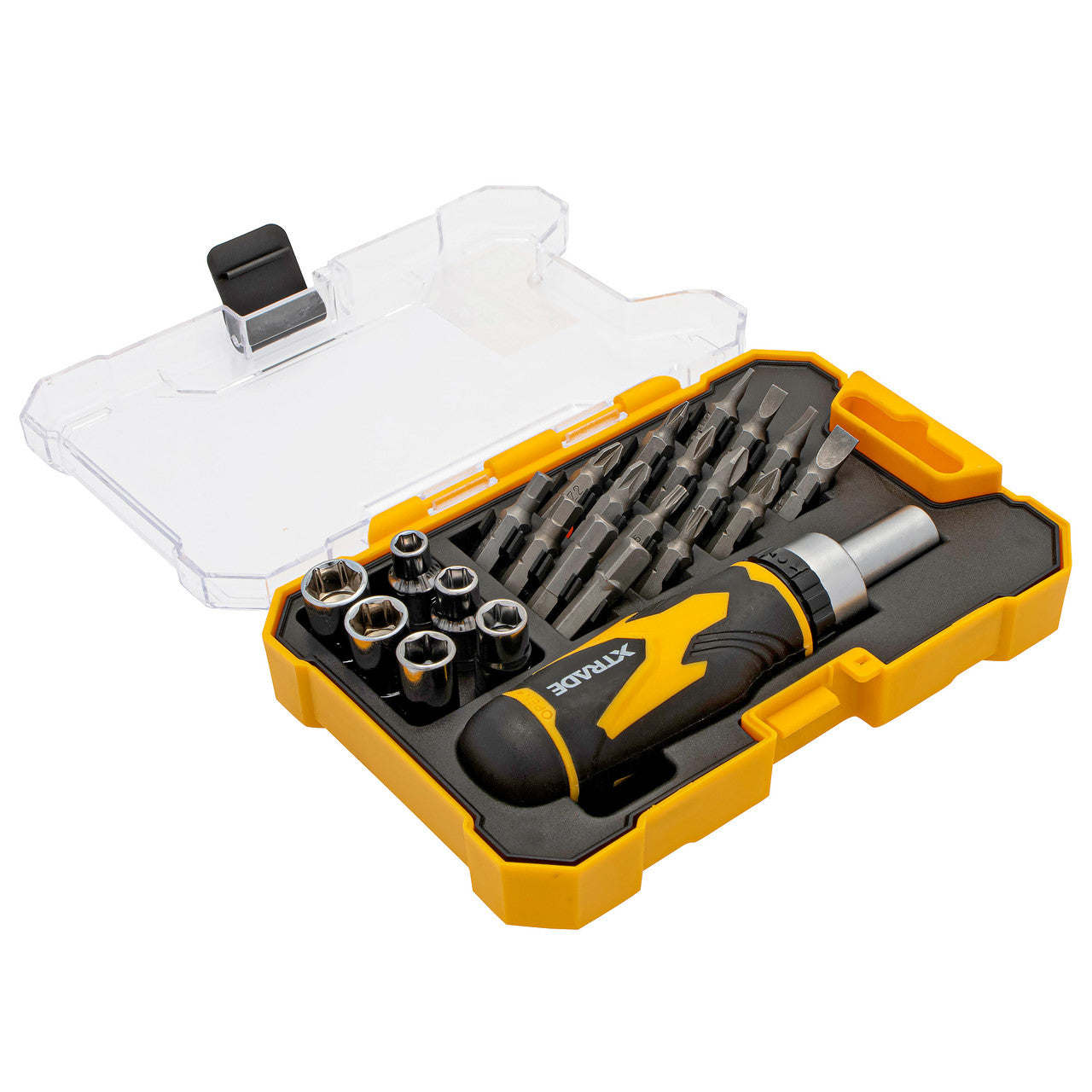 XTrade 23 Piece Ratchet Bit Driver & Socket Set