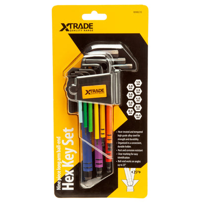 XTrade Long Arm Ball End Hex Key Set